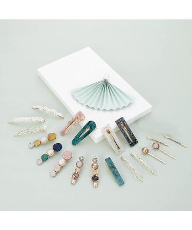 Mehayi 20 PCS Macaron Pearl Hair Clips Set - Cute Fashion Hair Barrettes & Bobby Pins for Women and Girls | Boho Fancy Hairpin Accessories for Wedding & Gifts - Buy Online on GoSupps.com