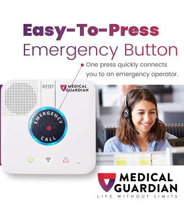 Medical Guardian Alert System: Bracelet & Necklace Alarm for Seniors - 24/7 Monitoring & Cellular Coverage (1 Month Free) - Buy Online on GoSupps.com