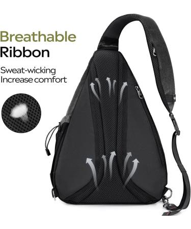 OutdoorMaster Sling Bag - Crossbody Shoulder Chest Urben/Outdoor/Travel Backpack for Women & Men (Black) Medium L07-black - Buy Online on GoSupps.com