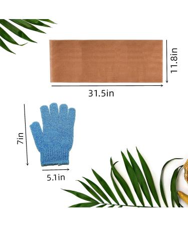African Exfoliating Net Set: 3-Piece African Net Sponge & 3 Pairs Shower Bath Scrub Gloves - Buy Online on GoSupps.com