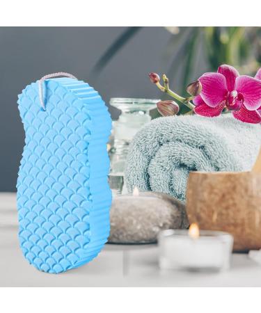 2 Pcs Super Soft Exfoliating Bath Sponge  Ultra Soft Bath Sponges for Shower Reusable 3D Bath Sponge Shower Brush Painless Dead Skin Remover Body Sponge for Adults Children Pregnant  Blue - Buy Online on GoSupps.com