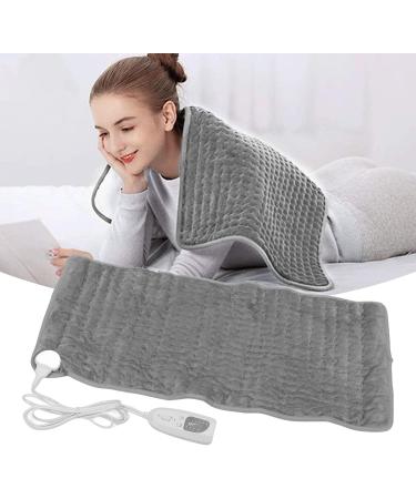 Soft Electric Heating Pad for Stiff Shoulders - Relieve Pain | EU Plug 220-240V - Silver Gray - Buy Online on GoSupps.com