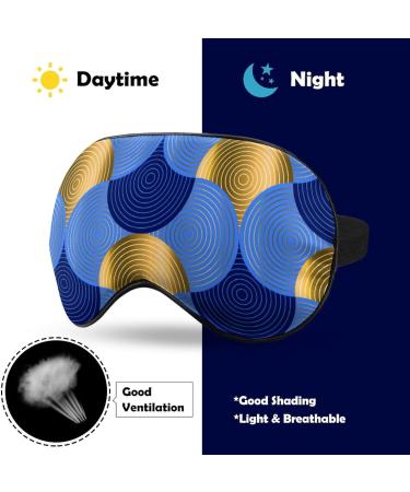 Retro Vibes Water Waves Sleep Mask - Luxury Eye Cover for Sleeping & Travel - Adjustable Strap, Blocks Light - Men & Women - Buy Online on GoSupps.com