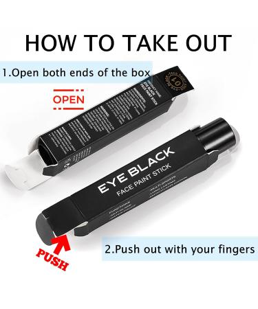CCBeauty Eye Black Stick - Waterproof Anti-Glare Eye Black for Sports - Baseball Football Softball Lacrosse - White Grease Paint for Athletes & Fans - Buy Online on GoSupps.com