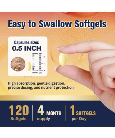 9-in-1 Magnesium Glycinate 500mg + Vitamin D3 5000 IU & K2 Complex - High Absorption - Healthy Stress Sleep Muscle Function Bone Health & Energy Supports | Non-GMO Gluten-Free 120 Softgels 120 Count (Pack of 1) - Buy Online on GoSupps.com