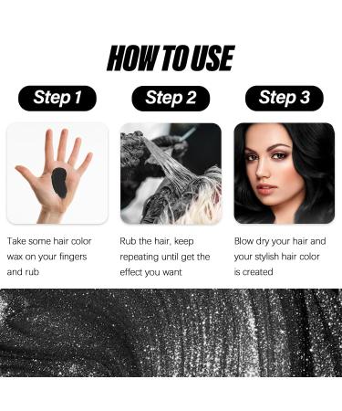 Temporary Hair Color Wax Dye for Kids Black - 120g | Perfect for Halloween Cosplay & Parties - Natural Spray Color - Buy Online on GoSupps.com