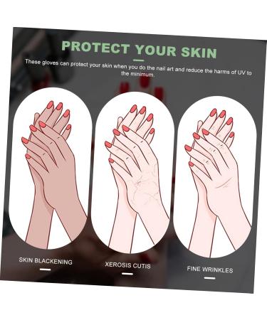 Healeved 3 Pairs Nail Gloves Manicure Tools Elastic Spandex Mittens - Buy Online on GoSupps.com