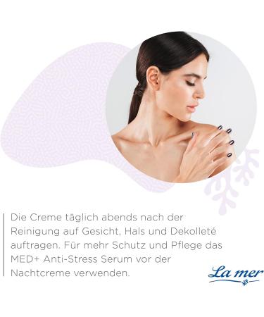 La Mer MED+ Anti-Stress Rich Night Cream Face cream with vitamins A and E & shea butter Protects against harmful environmental influences For stressed and irritated skin 50 - Buy Online on GoSupps.com