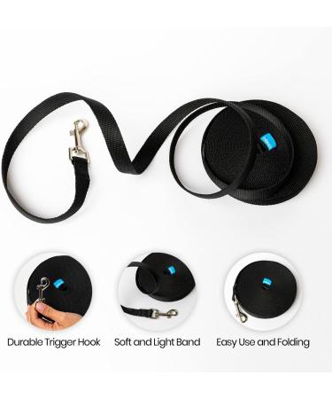 Edipets Waterproof Dog Drag Line - 1.5m Black Training Leash for All Dog Sizes - Robust & Durable - Buy Online on GoSupps.com