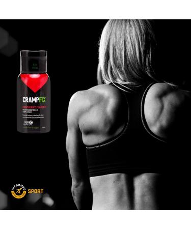 All-Natural Raspberry Drink Shot - Relieve Muscle Cramps (Leg Calf Hamstring) - Pack of 6 Multi-Serve Squeeze Bottles - International Shipping Available - Buy Online on GoSupps.com