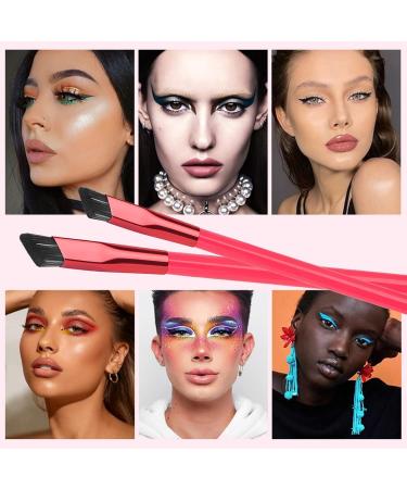 Olakin Multifunctional Eye Brush Set - 2 Angled Eyebrow Brushes for Powder Cream Gel & Wax | Perfect Conceal & Contour Tools - Buy Online on GoSupps.com