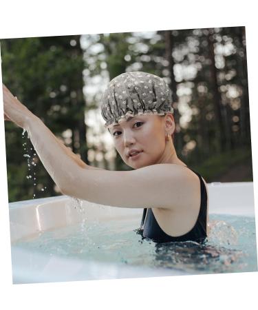 Healeved 2pcs Double-layer Satin-lined Shower Caps for Women - Peva Lining, Hair Drying Turban, Bathing Cap - Buy Online on GoSupps.com