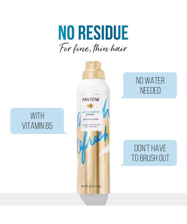 Pantene Pro-V Refresh Dry Shampoo Spray - Volumizing Cleansing Vitamin B5 for Fine & Color Treated Hair - 4.2 oz - International Shipping - Buy Online on GoSupps.com