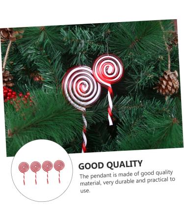 Zerodeko 8 Pcs Christmas Lollipops Christmas Tree Hanging Decor Xmas Party Lollipop Decor Christmas Hanging Candy Cane Xmas Hanging Candy Ornaments Xmas Pendant Red Crutch Plastic Modeling Red Whitex2pcs 12X5.5CMx2pcs - Buy Online on GoSupps.com