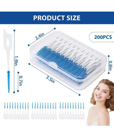 200 Silicone Interdental Brushes - Portable Dental Cleaner & Plaque Removal Tool | Dual-House Toothbrushes with Box for Optimal Oral Hygiene - Buy Online on GoSupps.com