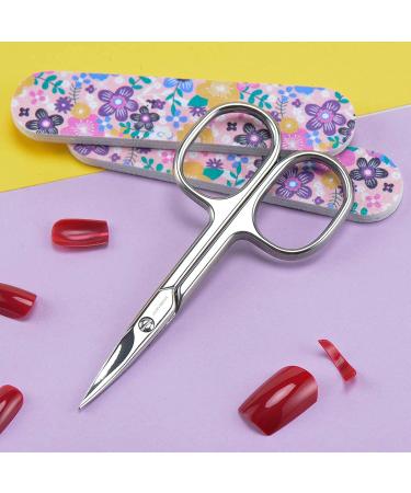 Jarvistar Curved Nail Scissors - Extra Sharp Stainless Steel Manicure & Pedicure Tools for Cuticles Eyebrows and Dry Skin | 95mm Multi-Purpose Beauty Scissors - Buy Online on GoSupps.com