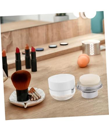 Outanaya 2pcs Mushroom Head Loose Powder Box Empty Powder Case Travel Powder Case Make up Holder Plastic - Buy Online on GoSupps.com