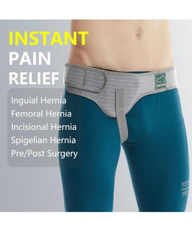 HEERTEEAJ Inguinal Hernia Belt I For right and left side I Hernia Belt I Postoperative Men's Inguinal Hernia Support Belt for Inguinal Hernia | Adjustable Elasticity M Left Side - Buy Online on GoSupps.com