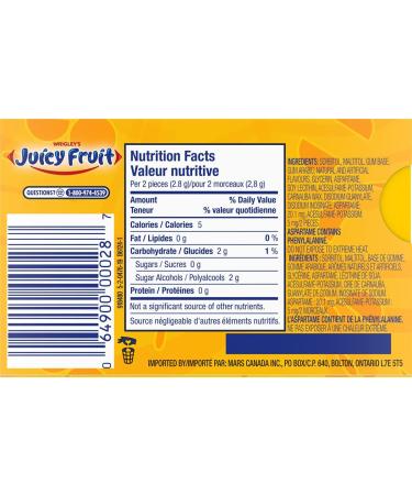 Juicy Fruit Sugar-Free Gum The Original 12 Count The Original 1 count (Pack of 12) - Buy Online on GoSupps.com