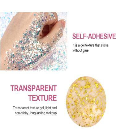 6 Colors Body Glitter Gel Set for Festival Makeup - Halloween Costume, Face, Hair, Nails - Chunky Glitter for Concerts & Parties - Buy Online on GoSupps.com