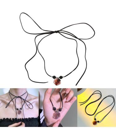 Oralgo Stylish Chinese Flower Necklace - Versatile Lace-Up Strap Fashionable Chain & Resin Trailer - Buy Online on GoSupps.com
