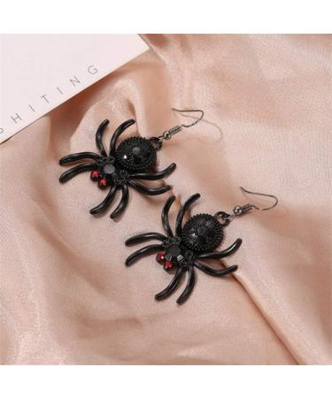Holibanna Black Spider Rhinestone Dangle Earrings | Gothic Halloween Ear Jewelry for Women - Party Favor - Buy Online on GoSupps.com
