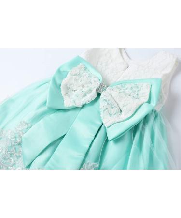 LZH Baby Girls Lace Dress 18-24 Months Light Green - Wedding Pageant Baptism Christening Tutu Gown - Buy Online on GoSupps.com