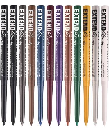 Eyeliner Pencils Waterproof Gel Eyeliner 12 Colors Smudgeproof Eyeliner Gel Long Lasting Eye Makeup Cosmetic Set Eyebrow Lip Liner Pencil Pen Eye Makeup Supplies - Buy Online on GoSupps.com