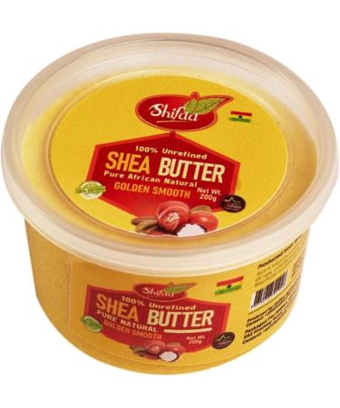 100% Ghana Unrefined Raw African Natural Shea Butter (Shifaa) Golden Smooth Grade A Raw - 250g. Good for Skin Hair Lips Moisturising Scars and Rashes Eczema. - Buy Online on GoSupps.com