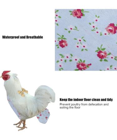 Washable Goose Clothes Diapers for Chickens & Ducks | Prevent Extravasation | Frenma Blue Flower (Size S) - Buy Online on GoSupps.com