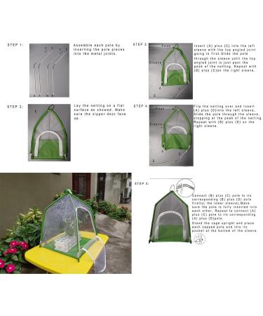 2 Pcs Portable Habitat | Insect Habitat Cage Catcher Plant Net with Hook Polyester Mesh Cage Enclosure for Caterpillars Stick Insect 12.2x12.2x15.7 Inch Kot-au 2 Pcs 31*31*40cm - Buy Online on GoSupps.com