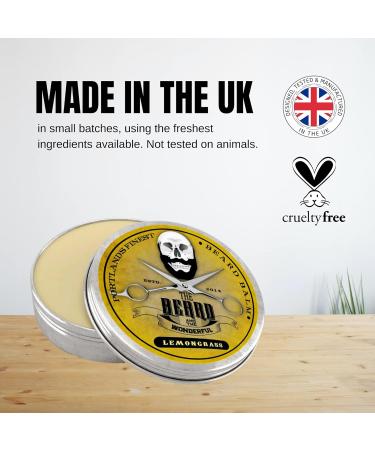 Premium Beard Balm for Men - Leave In Conditioner & Moisturizer with Natural Ingredients for Beard Growth - Lemongrass 30ml - Buy Online on GoSupps.com