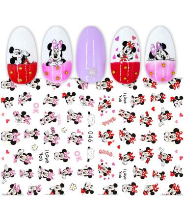 VPQNE 14 Sheet Cute Cartoon 3D Nail Art Stickers - Mickey & Minnie Mouse DIY Decals for Women & Girls - Buy Online on GoSupps.com