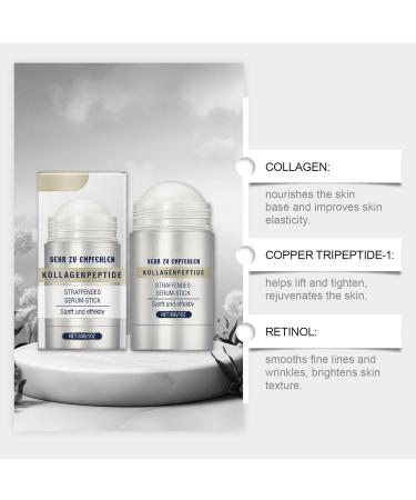Flysmus Collagen Peptides Firming Serum Stick Flysmus Firming Serum Stick Collagen Neck Facial Care Stick Anti Aging Serum Stick to Improve Skin Elasticity (2pc) - Buy Online on GoSupps.com