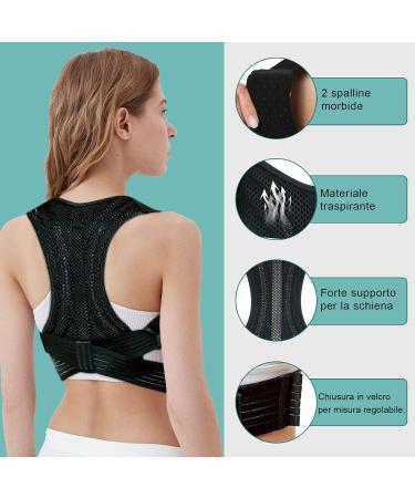 Adjustable Back Support Brace Posture Corrector for Men and Women - Relief from Upper Back, Shoulder, and Neck Pain - Clavicle Hunchback Support - Size M - Buy Online on GoSupps.com