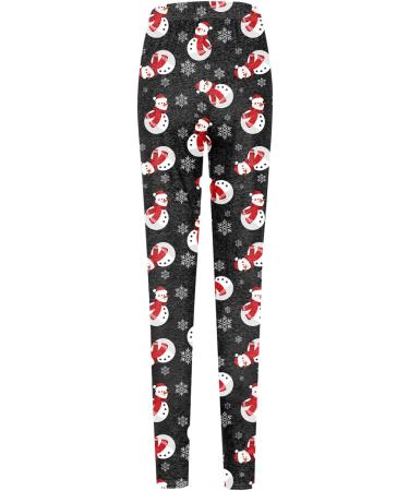 Mjiqing Christmas Women's Leggings - Winter Skinny Stretch Snowflake Tights & Yoga Pants - Black 38 - Buy Online on GoSupps.com