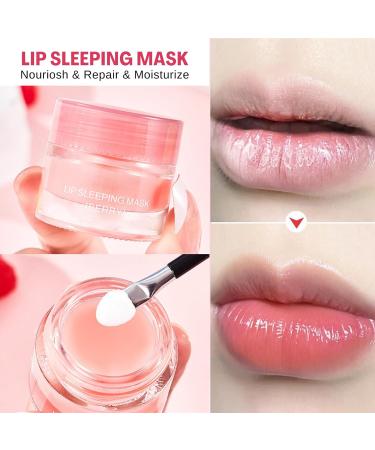 Lip Sleeping Mask Strawberry Lip Mask Overnight Strawberry Lip Balm Overnight Moisturizer Lip Balms for Moisture Lip Care for Dry Chapped Peeling Cracked Lips Fades Lip Lines 10g - Buy Online on GoSupps.com