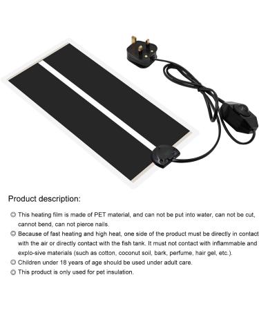 Reptile Heating Pad Tank Warmer with Temperature Control Power Adjustment Under Tank Terrarium Heater Heat Mat for Reptiles Turtle Tortoise Snakes Lizard (7W (15 * 28CM)) - Buy Online on GoSupps.com