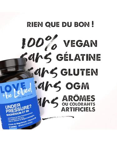 Love and be Loved | Under Pressure Magnesium and Vitamin B6 Gummies | Anti-Stress Nervousness Anxiety Fatigue | 42 Vegan Erasers | Made in France - Buy Online on GoSupps.com