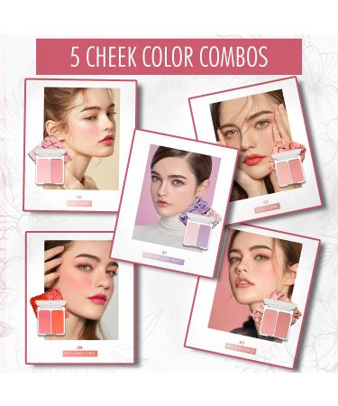 2-in-1 Cheek Tint Blush Palette: Long Lasting High Pigment Duo Compact - COCO CORAL - Buy Online on GoSupps.com