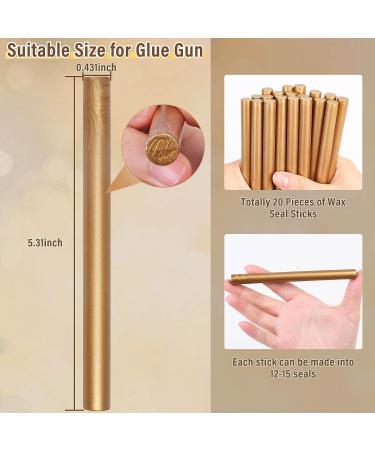 Sealing Wax Sticks  Paxcoo 20pcs Wax Seal Sticks  Glue Gun Sealing Wax Sticks for Wedding Invitations  Letter  Envelope  Cards and Crafts (Antique Gold) - Buy Online on GoSupps.com