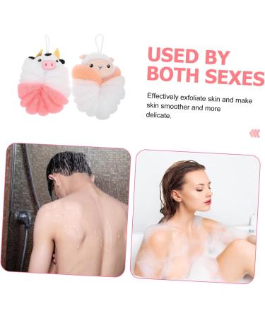 FOMIYES 2pcs Bath Bouquet Scrubber Set - Exfoliating Loofah & Shower Sponge for Body Cleaning | International Shipping - Buy Online on GoSupps.com