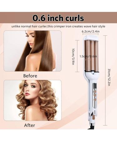 3 Barrel Hair Crimper Iron - Professional Curling Wand for Deep Waves | Fast Heating Ceramic | Perfect Valentine's Gift - Buy Online on GoSupps.com