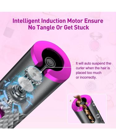 RE.OZA Cordless Automatic Hair Curler - Portable Electric Wand with LCD Display Fast Heating USB Rechargeable - Ideal for Travel & Home (Black - Buy Online on GoSupps.com