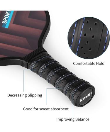 OLANNY Graphite Pickleball Paddles 4 Pack - Premium Rackets Fiber Face & Polymer Core Set with Balls, Grips, and Bag - Buy Online on GoSupps.com