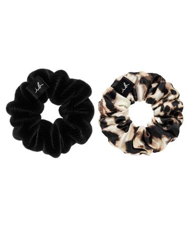 Invisibobble Hair Tie & Leo Scrunchie - Iconic 2-Pack Strong Hold for Girls & Women | Black Hair Accessories - Buy Online on GoSupps.com