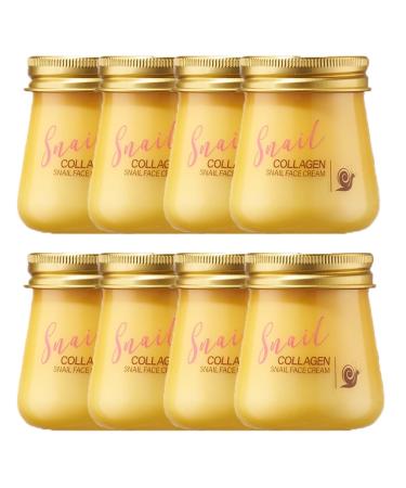 XINRAN Snail face cream moisturizer with snail mucus antiwrinkle cream vegan moisturizer with snail mucus for antiwrinkle rejuvenation for daily facial care 8 pieces