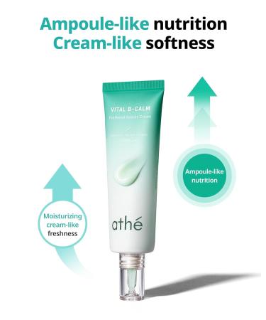 ATHE Vital B-Calm Panthenol Ampoule Cream - Vegan Moisturizer for Oily Sensitive Acne-Prone Skin - 50 000ppm Panthenol & 670 000ppm Tea Tree Water - 1.69oz - Buy Online on GoSupps.com