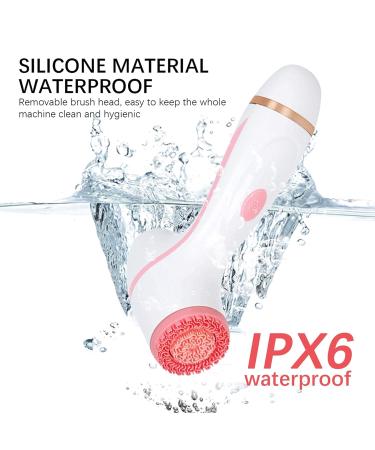 Buy Electric Facial Cleansing Brush 3 in 1 Silicone Sonic Rotating Scrubber for Deep Skin Cleaning & Exfoliation | Waterproof USB Rechargeable Facial Massager - Buy Online on GoSupps.com