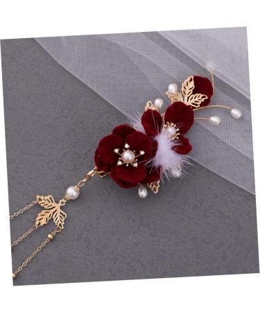 Beaupretty Plush Ball Hairpin antique ball clip barrettes for women clip for women ornaments for women flower headpiece for women Miss side clip classical Hanfu Hair Accessories - Buy Online on GoSupps.com